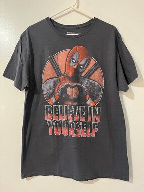 Marvel Deadpool Believe In Yourself Adult Short Sleeve T-Shirt
